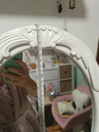 Tocador blanco de madera 70x40