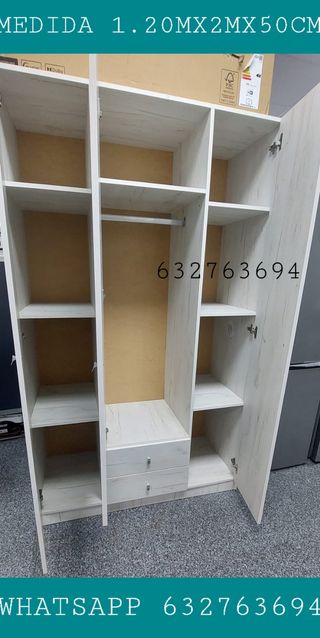 Armario 3 puertas 1.2m x 2m x 50cm