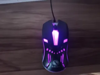 Ratón Gaming LED RGB Negro y Morado