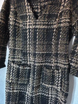 Vestido de tweed con cuadros