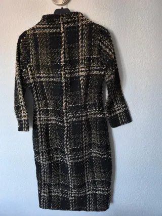 Vestido de tweed con cuadros