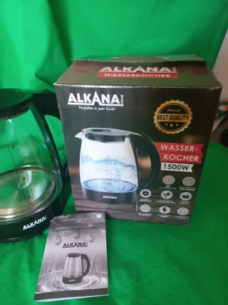 Hervidor Agua Vidrio Alkana 1500W