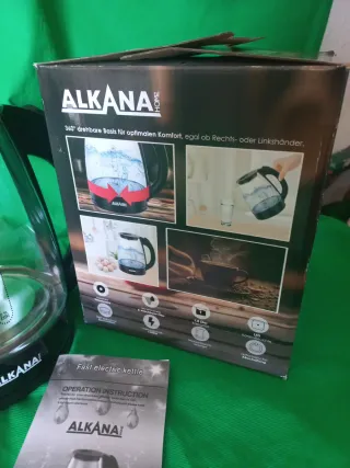 Hervidor Agua Vidrio Alkana 1500W