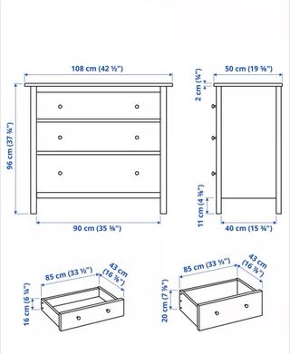 Cajonera Ikea Hemnes Blanca