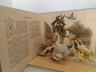 Cuentos de Animales Reproducción de Antiguo Libro