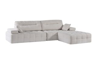 Sofá modular beige de tela