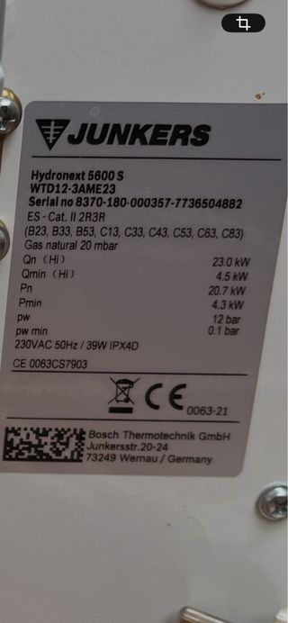 se vende calentador Gas Natural sin chimenea