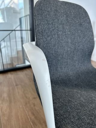 Silla Escritorio IKEA LÅNGFJÄLL Gris/Blanco