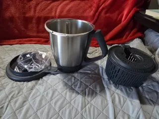 Boccale Bimby TM6 nuovo con paraschizzi+coprilame