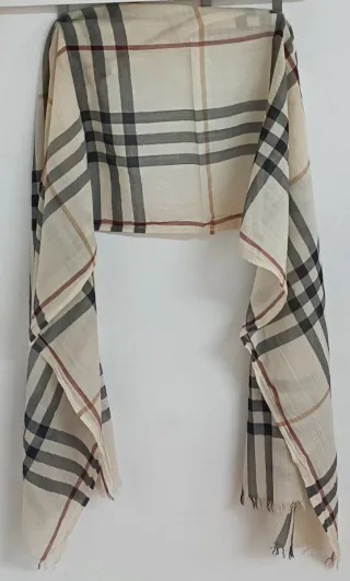 Burberry Bufanda fina pañuelo ligero de lana/seda