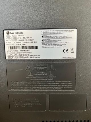 Televisor LG en color negro