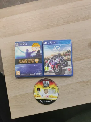 Lote 2 Juegos PS4 + 1 PS2: Guitar Hero, Ride
