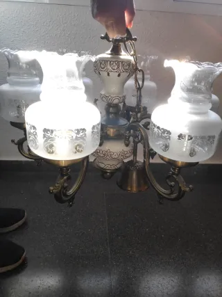 Lámpara vintage 6 tulipas