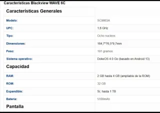 Blackview Wave 6C 32GB