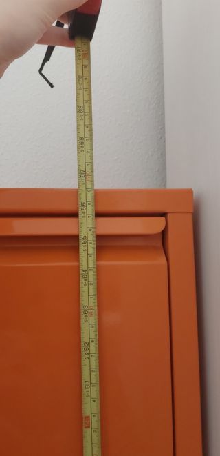 Zapatero metálico naranja 5 baldas