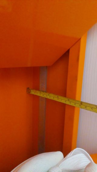 Zapatero metálico naranja 5 baldas