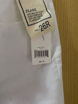 Pantalón Flare Blanco  Banana Republic