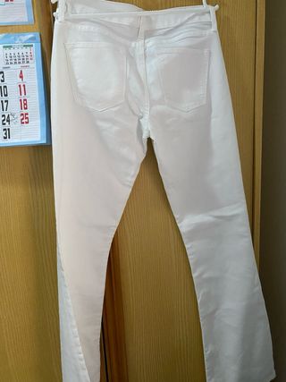 Pantalón Flare Blanco  Banana Republic