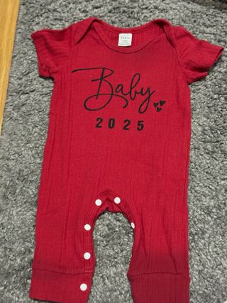 Tutina neonato Baby 2025 rossa 1-3 mesi