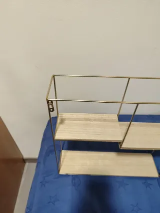 Estantería Decorativa Metálica y Madera