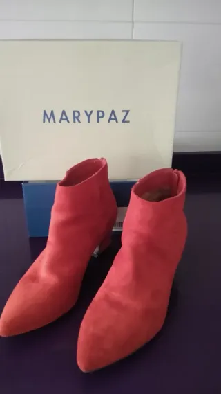 Botines Marypaz ante rojo mujer talla 39