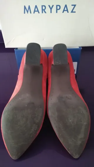 Botines Marypaz ante rojo mujer talla 39