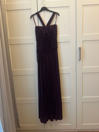 Vestido largo de fiesta BCBG morado talla XS