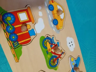 Puzzle madera vehículos para bebés