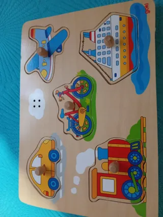 Puzzle madera vehículos para bebés