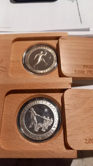 Monedas Plata Olimpiadas Barcelona 92