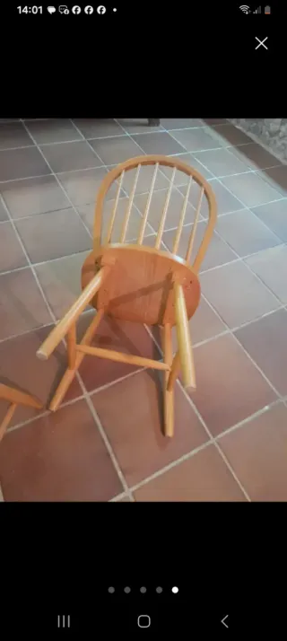 Sillas de madera estilo americano (4 unidades)