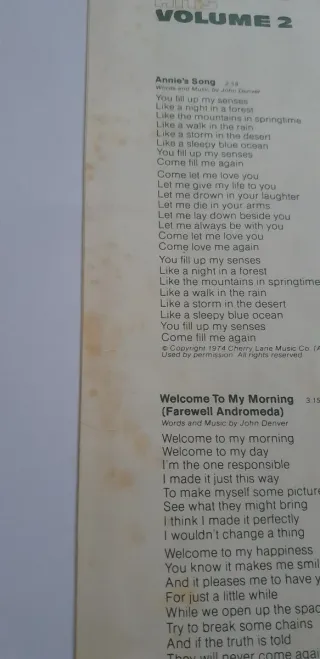 LP Vinilo John Denver "Greatest Hits Vol. 2"