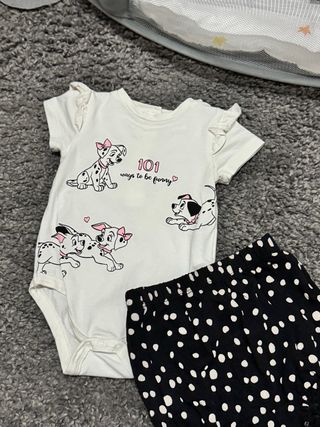 Body e pantaloncini Disney 101 Dalmati 3-6 mesi