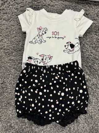 Body e pantaloncini Disney 101 Dalmati 3-6 mesi