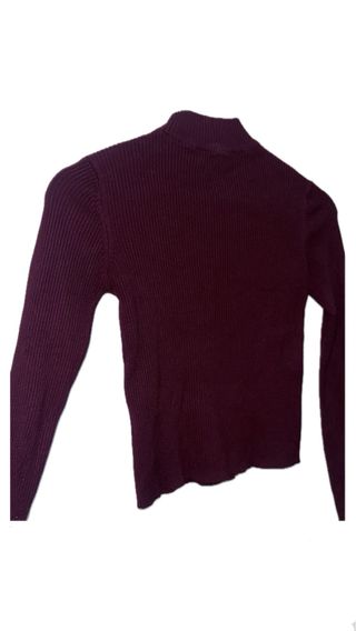 Jersey cuello alto granate