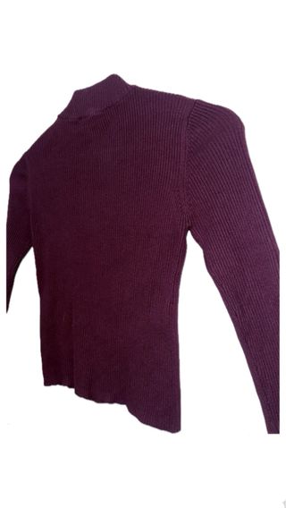 Jersey cuello alto granate