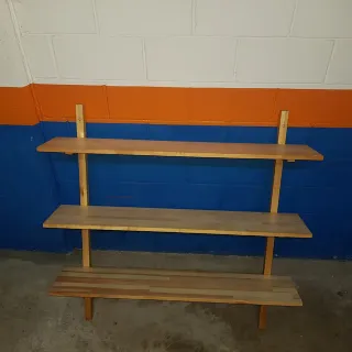 Estantería de pino macizo con 3 baldas