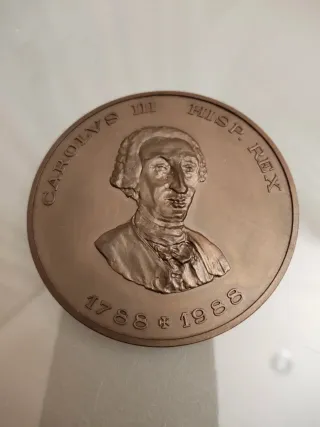 Medalla CAROLVS III HISP. REX 1788-1988
