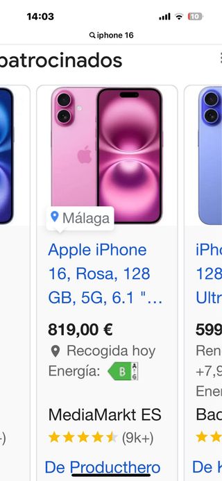 iPhone 16 Rosa 128GB