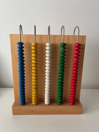 Ábaco de madera educativo