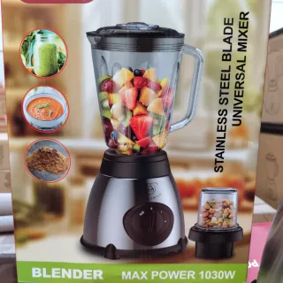 Licuadora vaso de Vidrio 1000W base acero inox