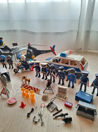 Lote Playmobil Patrulla Tráfico y Marítima
