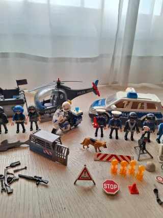 Lote Playmobil Patrulla Tráfico y Marítima