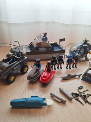 Lote Playmobil Patrulla Tráfico y Marítima
