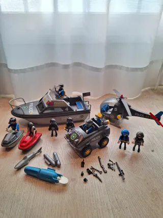 Lote Playmobil Patrulla Tráfico y Marítima