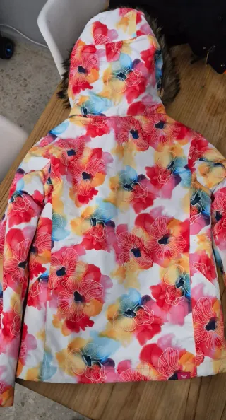 Chaqueta Roxy con capucha floral 14 años XL