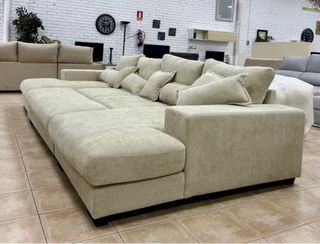 Sofá Rinconera Tela / Gris/Beige Muebles Nuevo
