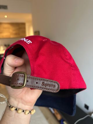 Gorra Supreme 6 Panel Roja y Azul