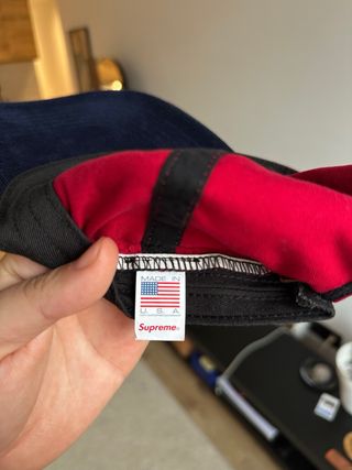 Gorra Supreme 6 Panel Roja y Azul