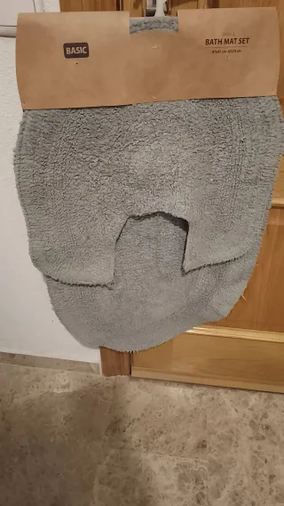 Juego de alfombras de baño BASIC gris